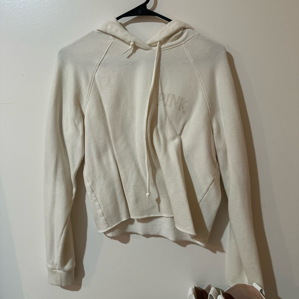 PINK cropped hoodie barely worn